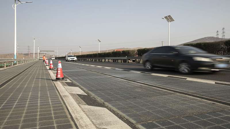 China's solar road will charge cars as they drive